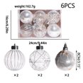thumbnail image 3 of Axiiglly 6Pcs Christmas Balls Ornaments, 3.15" Glitter Transparent Christmas Balls Set with Stuffed, Shatterproof Xmas Hanging Balls for Christmas Trees Decorations, Holiday Party Decor, Silver, 3 of 8