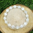 thumbnail image 2 of Natural Selenite 8mm Round Shape Smooth Cut Beads Stretchable Bracelet For Men & Women. Unisex Bracelet, 2 of 3
