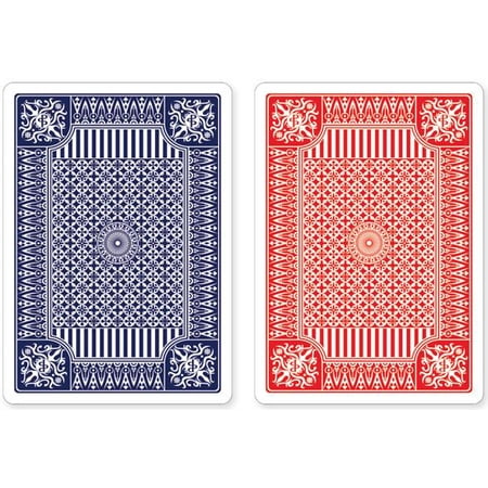 2 Blue Deck - Blue and Red Premium Playing Cards, Two Standard Decks