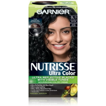 Garnier Nutrisse Ultra Color Haircolor, Reflective Jet Blue Black [BL11] 1 ea (Pack of
