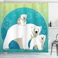thumbnail image 1 of Ambesonne Polar Bear Shower Curtain, Noel Ice Land Family, 69"Wx84"L, Multicolor, 1 of 3