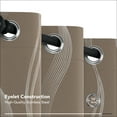 thumbnail image 3 of Deconovo Foil Print Wavy Blackout Curtains, Window Treatment Grommet Curtain for Living Room (42 x 63 inch, Khaki, 2 Panels), 3 of 9