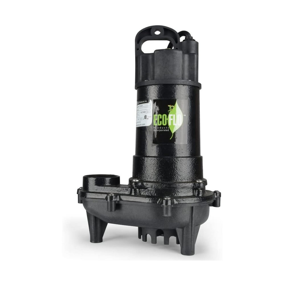 EcoFlo ECD75W Cast Iron Submersible 3/4 HP 6300 GPH Sump Pump with Wide Angle Switch Walmart