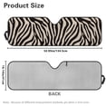thumbnail image 7 of Yuyamidu Zebra Stripe Windshield Sun Shade Compatible with Jeep Wrangler JK JKU JL JLU 1997-2023 & Jeep Gladiator JT 2020-2023 16.14" x 52.95" Folding Front Window Sun Shade for Car Accessories, 7 of 7