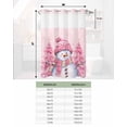 thumbnail image 6 of No Hook Shower Curtain with Snap in Liner, Pink Snowman Christmas Tree Winter Snowflake Hotel Shower Curtains for Bathroom, Washable Shower Curtain Liner Set with Mesh Top Window, 36"x78", 6 of 6