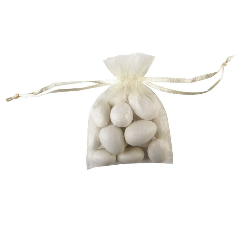 12 Pack Small Ivory Organza Favor Bags by Celebrate It Occasions