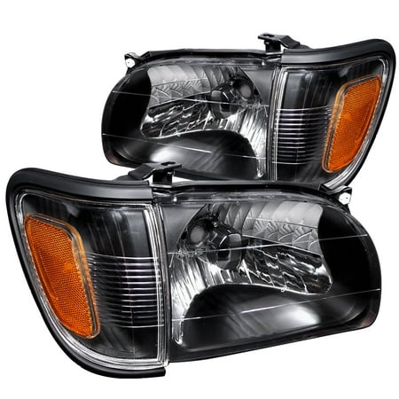- Spec-D Tuning For 2001-2004 Toyota Tacoma Black Head Lights + Corner Lights Signal Lamp 2001 2002 2003 2004 (Left+Right)