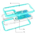 thumbnail image 6 of Kaleidio Case For Samsung Galaxy S21 Ultra 5G (6.8") [Kleer Hybrid] 3-Piece Impact [Drop Protection] Shockproof See-Thru Cover [Teal/Teal Liquid Glitter], 6 of 6