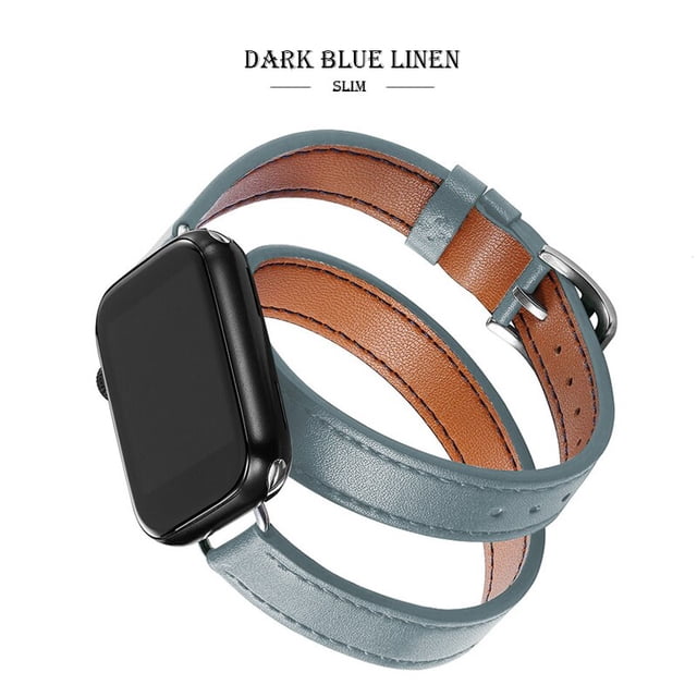 Correa de cuero para Apple Watch, banda de 49mm, 41mm, 45mm, 40mm, 44mm, 38/42mm, correa para IWatch Series 8, 7, 6, SE, 5, 4, Ultra repuesto