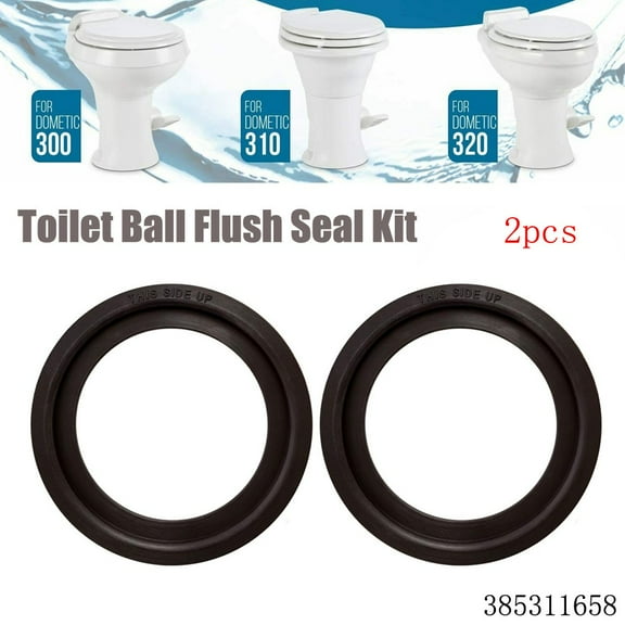 2 Pcs 385311658 Toilet Flush Ball Seal for Dometic 300 310 320 RV Toilets Moto