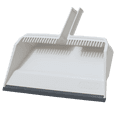thumbnail image 2 of Superio 4-Pack Wide Plastic Dustpan with Comb - 16" Wide, Rubber Lip, Broom Handle Clip, White, 2 of 9