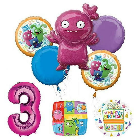 Ugly Dolls 3rd Birthday Party Supplies Balloon Bouquet Decorations