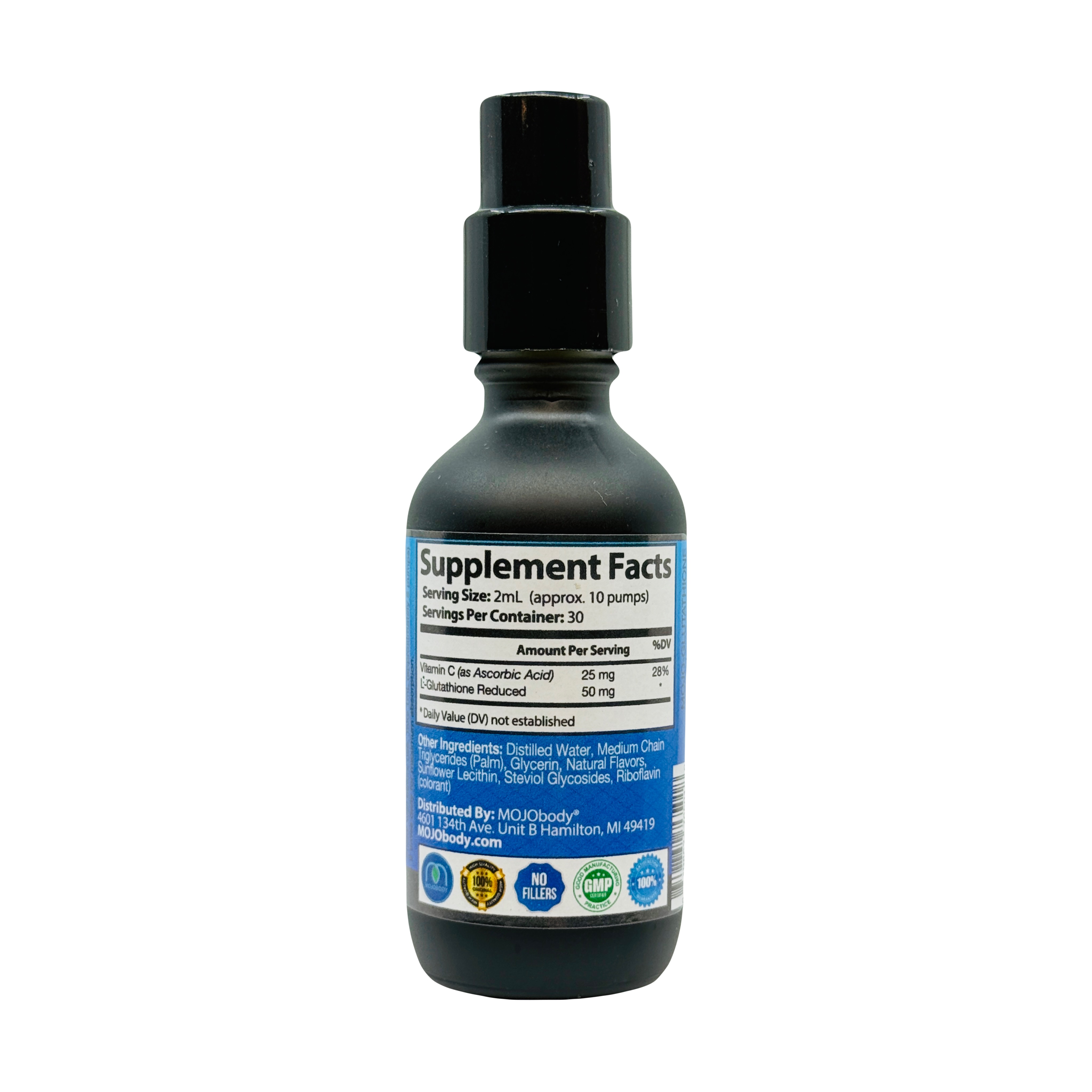 MOJObody Nano Glutathione 2oz Spray Bottle: Elevate Your Health with 100% Absorption Ultra Nanotechnology Glutathione Master Antioxidant
