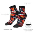 thumbnail image 6 of Rateoe Fire Rescue With Red Helmet And Truck Pattern Quarter Crew Socks,Toe Seamed Ankle Socks,Cotton Cushioned Breathable Athletic Crew Sports Socks, 6 of 7