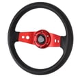 thumbnail image 1 of 13in Car Steering Wheel Racing Sports Steering Wheel PU Stylish Look Impact Resistant Enhanced Grip Easy Installation Racing Steering Wheel for Vehicle, 1 of 7