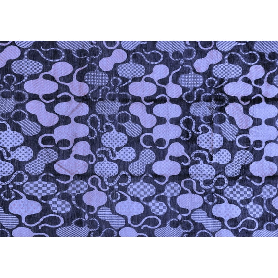 Ahgly Company Indoor Rectangle Abstract Blue Modern Area Rugs, 6' x 9'