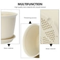 thumbnail image 4 of Tineasur Beige Round Plastic Plant Pot  Medium Resin for Garden and Indoor Use, 4 of 6