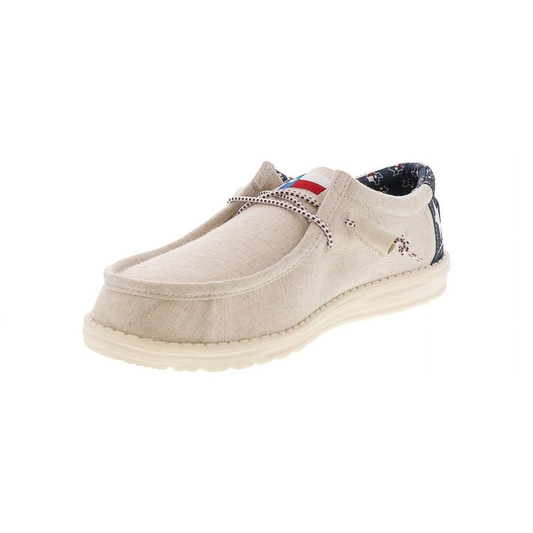 Heydude Wally Texas Canvas Casual Shoe | 40380-1LB Beige  display picture 3