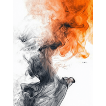 Abstract Smoke Canvas Painting Wall Art，Suitable for Living Room，Bedroom，Office，Bathroom，Dining Room Decoration