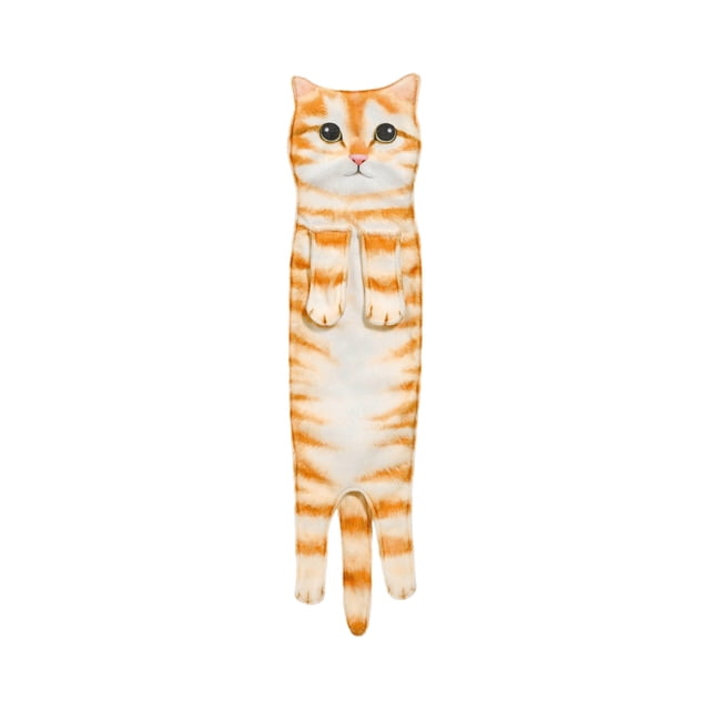 Hangable Hand Towel Simulation Cats Towel Absorbent Face Wash Towel