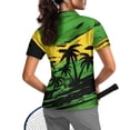 thumbnail image 2 of Whosucclay Coconut Tree Pattern Design Polo Shirts, Elastic Half-Zip Moisture Wicking Tennis Shirts for Hiking Golf Bowling Stylish Size X-Large, 2 of 10