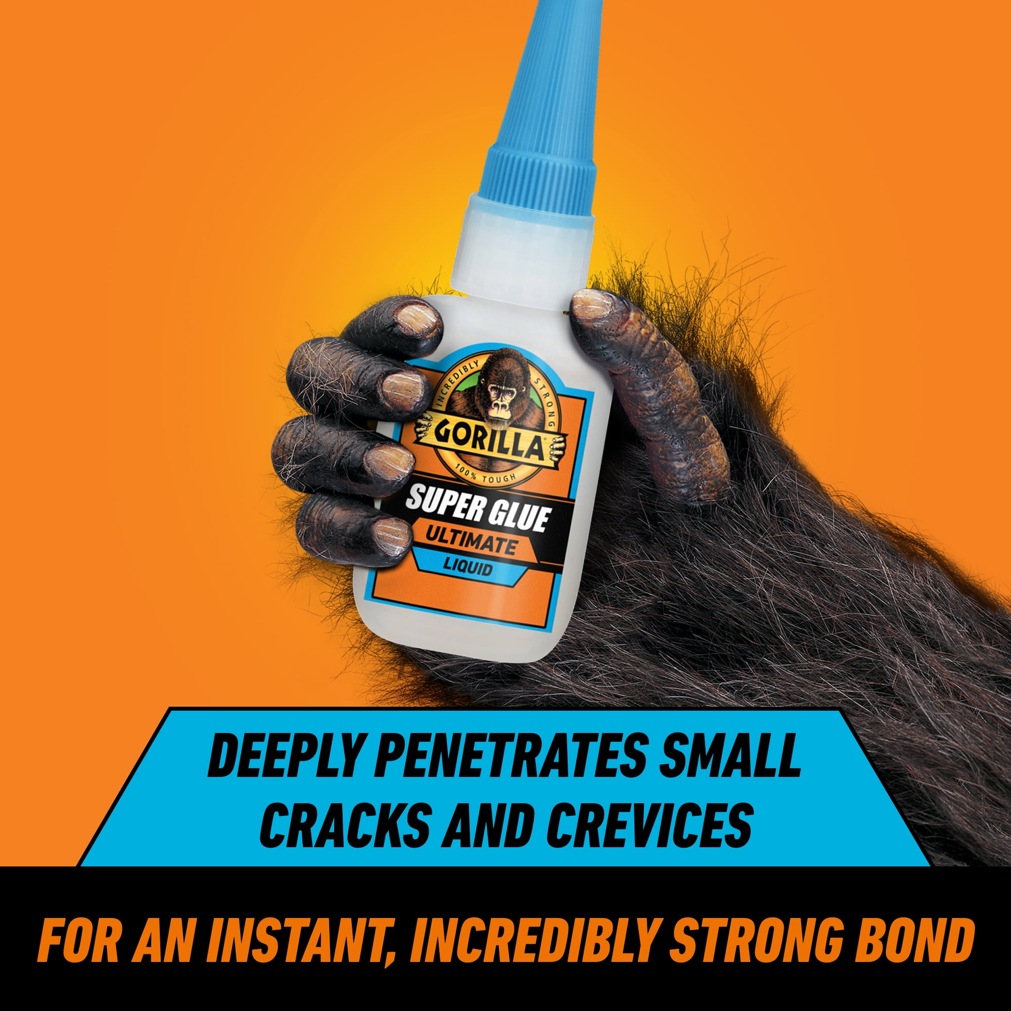 (4 pack) Gorilla Super Glue Ultimate Liquid Clear 15g Bottle, Product Net Content Quantity Is 1