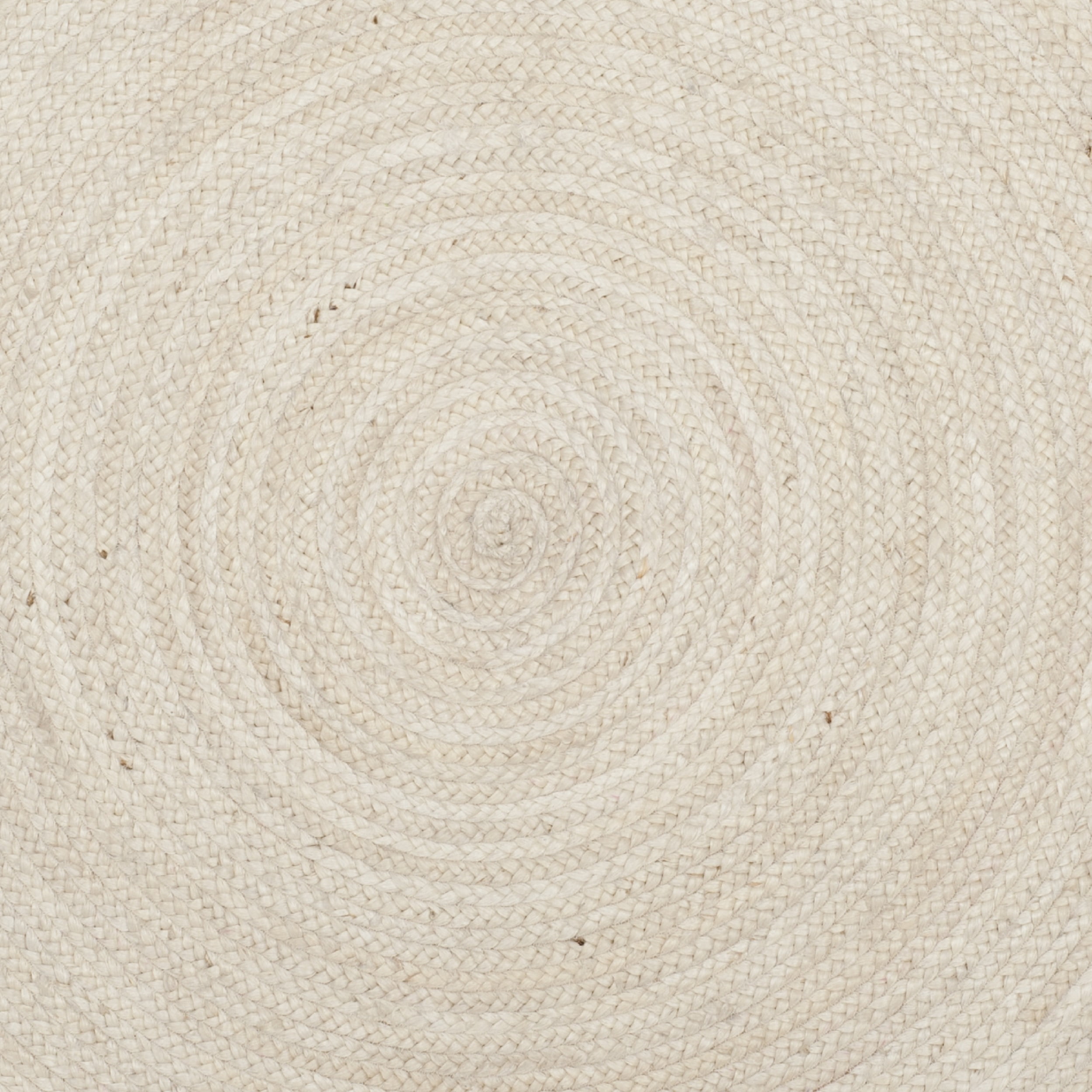 SAFAVIEH Natural Fiber Cebrail Braided Jute Area Rug, Ivory/Natural, 6' x 6' Round
