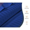 thumbnail image 2 of CCNY 100% Egyptian Cotton 600 TC Sheet Set 4 Pc Sheet Set 1 Fitted Sheet, 1 Flat Sheet & 2 Pillowcase (Twin, Egyptian Blue Stripe), 2 of 4