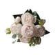 thumbnail image 2 of Ramo de rosas artificiales de imitación, elegantes rosas artificiales de 5 cabezas para interior Rosa claro, 2 of 9