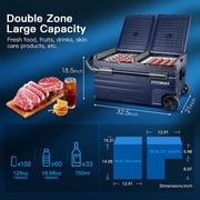 BODEGA 12 Volt 80 Qt.(75L) Car Refrigerator, Portable Freezer, Car Fridge for Camping, Travel,APP Control, Rv