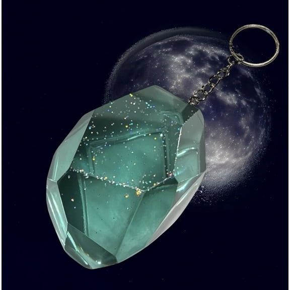 Evolution Moon Stone Keychain - TCG, Resin Prop, Custom Gift, Collectibles, Anime Fashion, Elemental