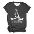 thumbnail image 4 of Sixuan Halloween Shirts for Women, Tshirts Womens Fall Fashion 2024 Plus Size Tops, If The Hat Fits Witch Hats Women'S Crew Neck T Shirt, 4 of 4