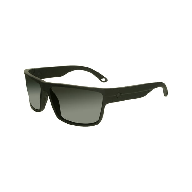 Spy Spy Men's Polarized Rocky 673248374864 Black Rectangle Sunglasses