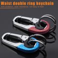 thumbnail image 2 of Keychain Key Ring Hook Outdoor Metal Buckle Carabiner Climbing Tools Double Ring Car Keychain, 2 of 6