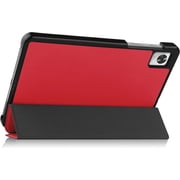 For Oppo Realme Pad Mini 8.7 Inch, For Realme Pad Mini Case 8.7 Inch Tri-Fold Smart Tablet Case, PC Back Slim Case Multi-View Stand Hard Case Folio Case Cover Red