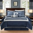 thumbnail image 2 of 7 Piece Comforter Set Navy Cal King, 2 of 6