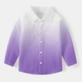 thumbnail image 2 of Lenpel Toddler Baby Button down Shirts Casual Long Sleeve Gradient Western Tops Spring Fall Outfits for Newborn Infants, 2 of 7