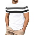 thumbnail image 1 of Camiseta holgada de colores para hombre: prenda informal de verano de poliéster, manga corta, fácil de combinar con pantalones, lavable a máquina, tallas S-XXL, tejido transpirable, 1 of 8