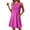 Hot Pink, variant on Shift Dress for Women Solid Color Embroidered Top V Neck Sleeveless Casual Summer Dresses with Pockets by Yigetop Black S