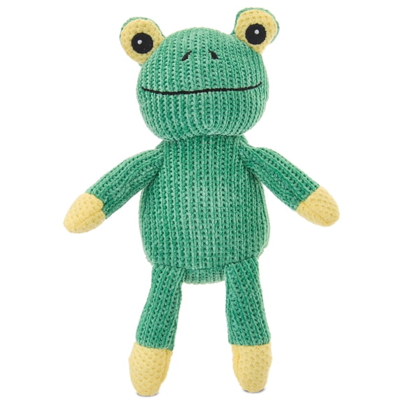 Small Knit Frog Plush, Green, 10.5", Easter by Way To Celebrate