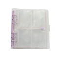 thumbnail image 2 of Estuche para álbum de fotos Organizador de fotos para el hogar Libro Páginas transparentes Fotos Bolsillos Titular Carpeta de almacenamiento Almacenamiento y organización del hogar 3in con clip morado Wosthever HA074034-02, 2 of 6