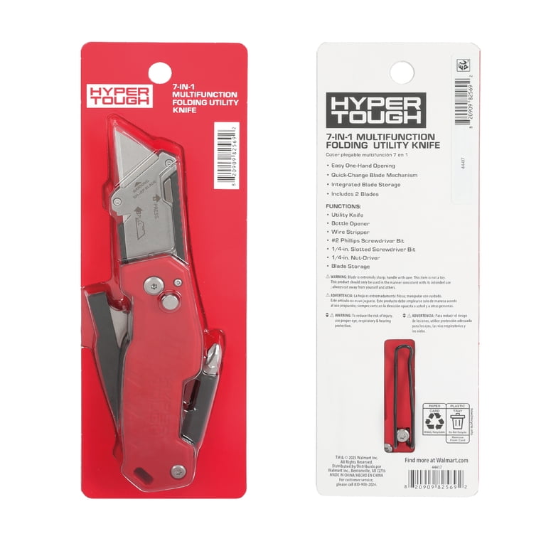 ハイパーナイフ6 Hyper Tough 7-in-1 Multi-function Lockback Utility Knife - Walmart.com