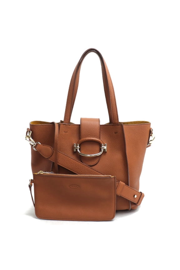 Pre-Owned TOD'S T-Ring 2-Way Shoulder Bag, Brown, Women's (Good)