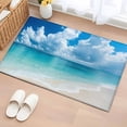 thumbnail image 3 of Ocean Beach Front Door Rugs 2x3 ft Summer Nature Sea Sky Cloud Scenery Small Rug for Entryway Non Slip Washable Bathroom Door Mat Absorbent Floor Mat for Indoor Entrance, 3 of 9
