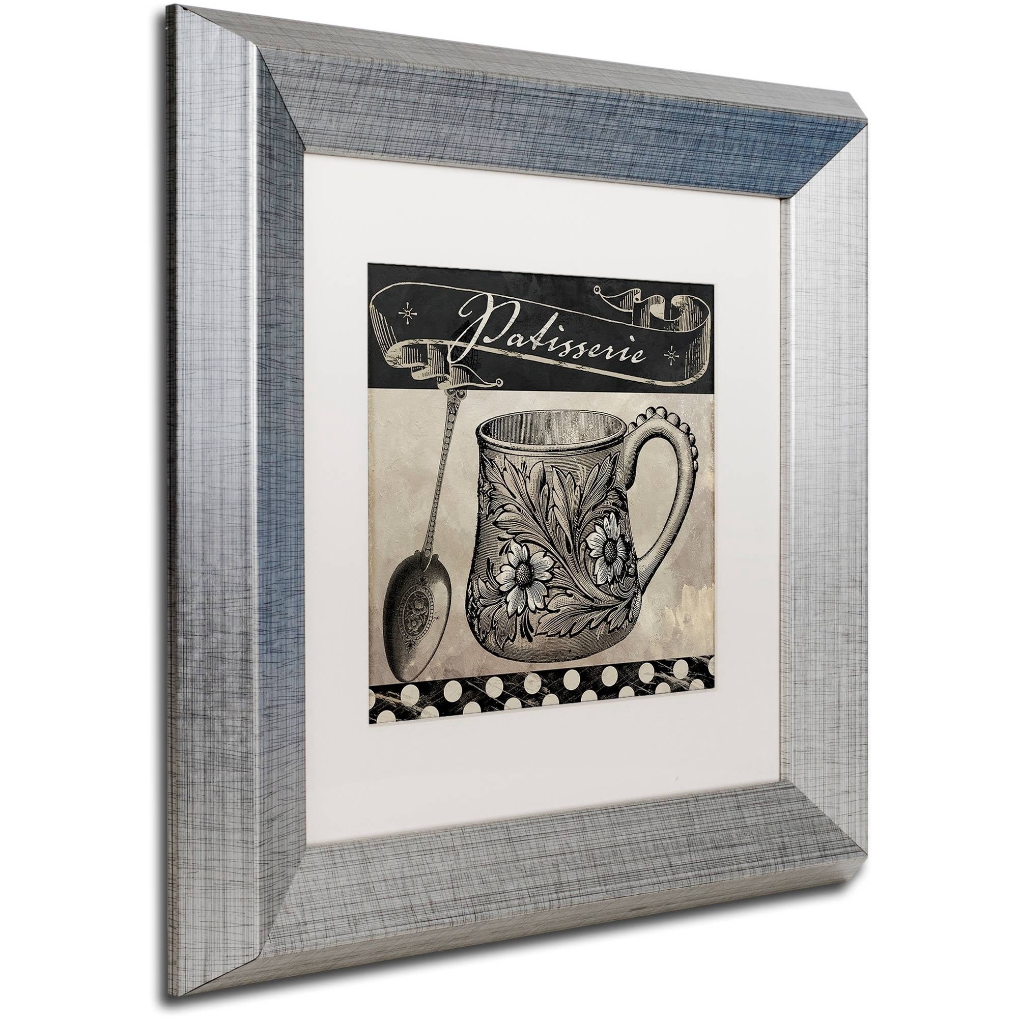Trademark Fine Art "Bistro Parisienne III" Canvas Art by Color Bakery White Matte, Silver Frame