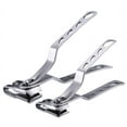 thumbnail image 1 of Nail Clippers with 360-Degree Rotating Head - Stainless Steel Fingernails and Toenails Cutter Lagre and Small Sizes (Silver), 1 of 8
