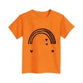 thumbnail image 2 of Eltusu Girls T-Shirts, Short Sleeve Crewneck Pullover Graphic Summer Tops Orange Size 10-11 T, 2 of 3