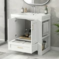 thumbnail image 3 of 30'' Bathroom Vanity with Separate Basin Sink, Modern Bathroom Storage Cabinet with Double-sided Storage Shelf,White, 3 of 6