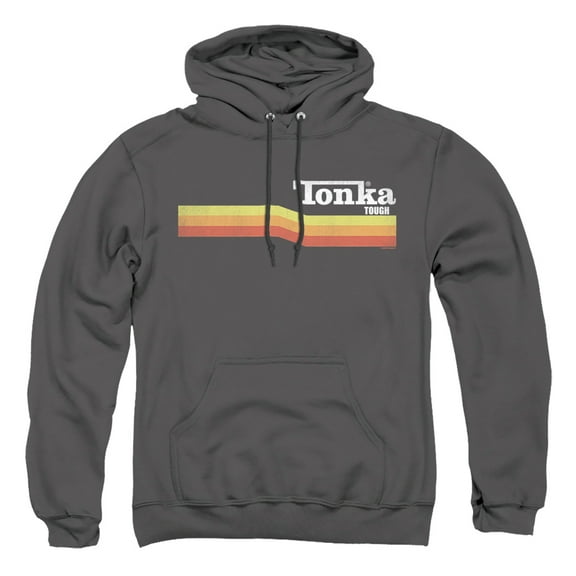 Tonka Tonka Stripe Adult Pull-Over Hoodie, Charcoal, Medium