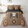 thumbnail image 2 of jejeloiu Retro Bull Skull 7-Piece Twin Bedding Sets,Rustic Western Aztec Bedding Comforter Set,Bohemian Geometric Rhombus Sheet Sets For Boys Kids,Microfiber Bedroom Decor Reversible, 2 of 8